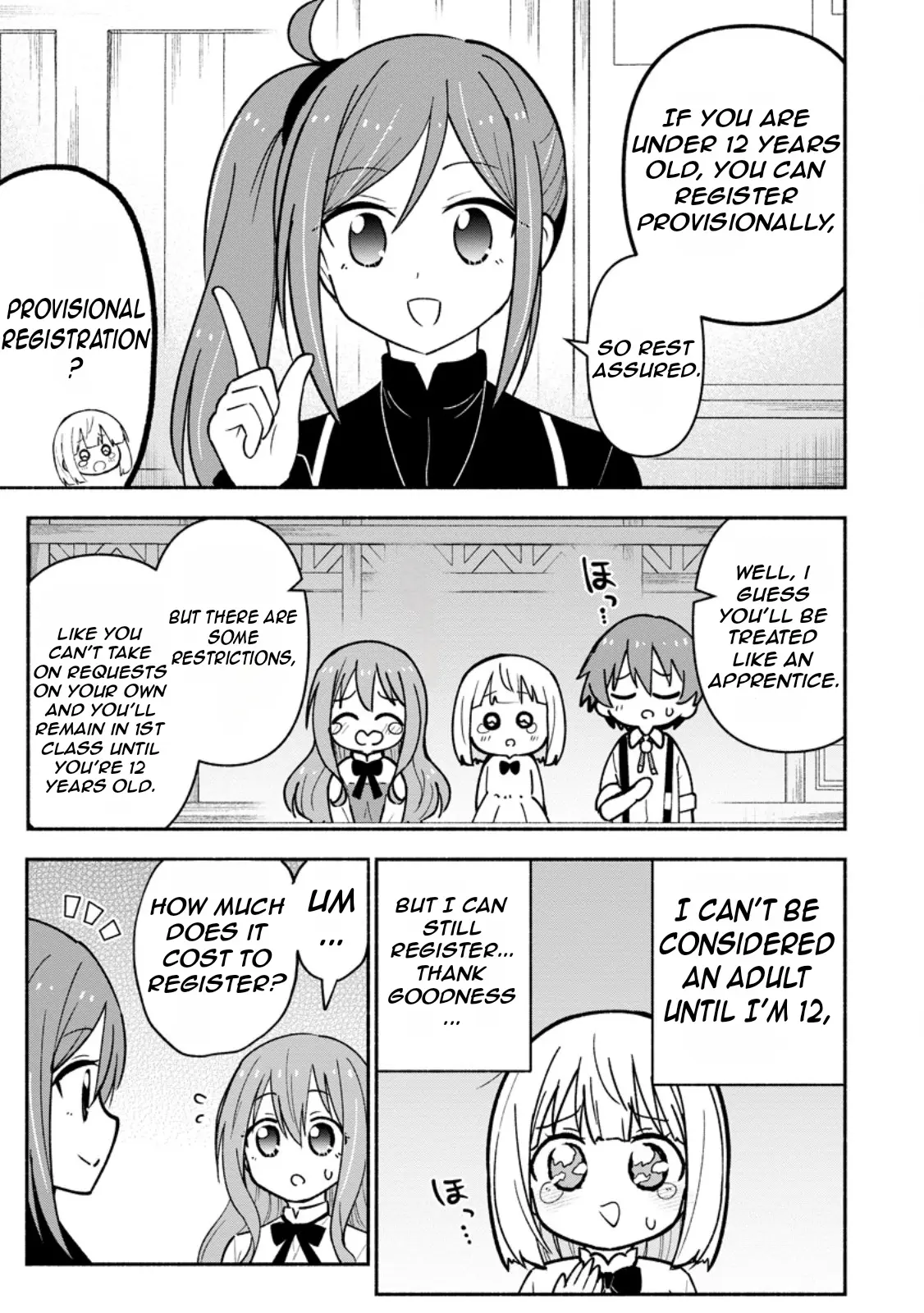 Isekai No Ochibi-Chan Wa Kyou Mo Nanika Wo Tsukuri Dasu - Vol.1 Chapter 4: Hunter's Guild And Relocation