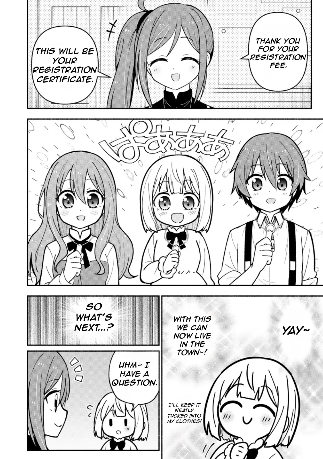 Isekai No Ochibi-Chan Wa Kyou Mo Nanika Wo Tsukuri Dasu - Vol.1 Chapter 4: Hunter's Guild And Relocation