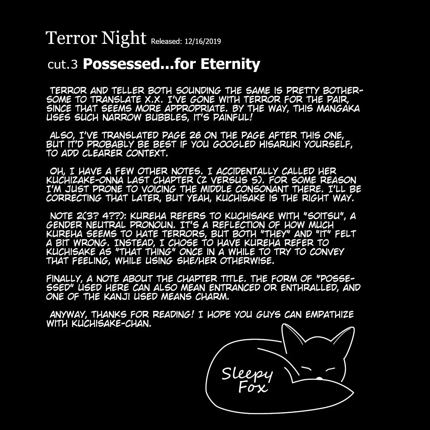 Terror Night - Vol.1 Chapter 3: Possessed...for Eternity