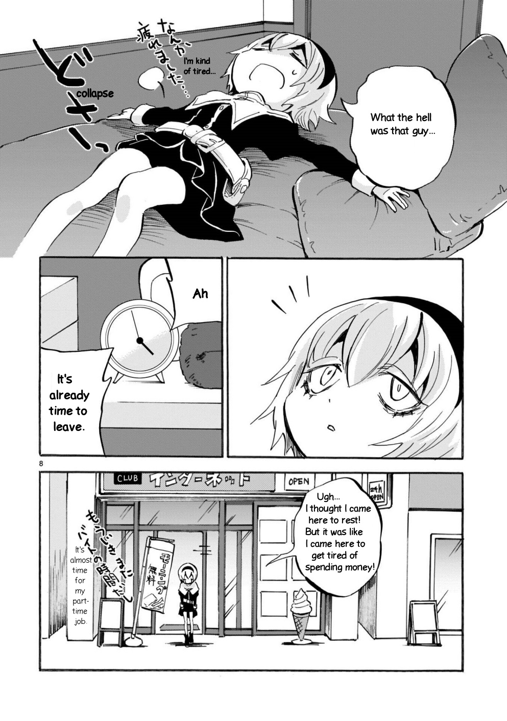 Jashin-Chan Dropkick - Vol.14 Chapter 163: Comfortable Net Cafe Life