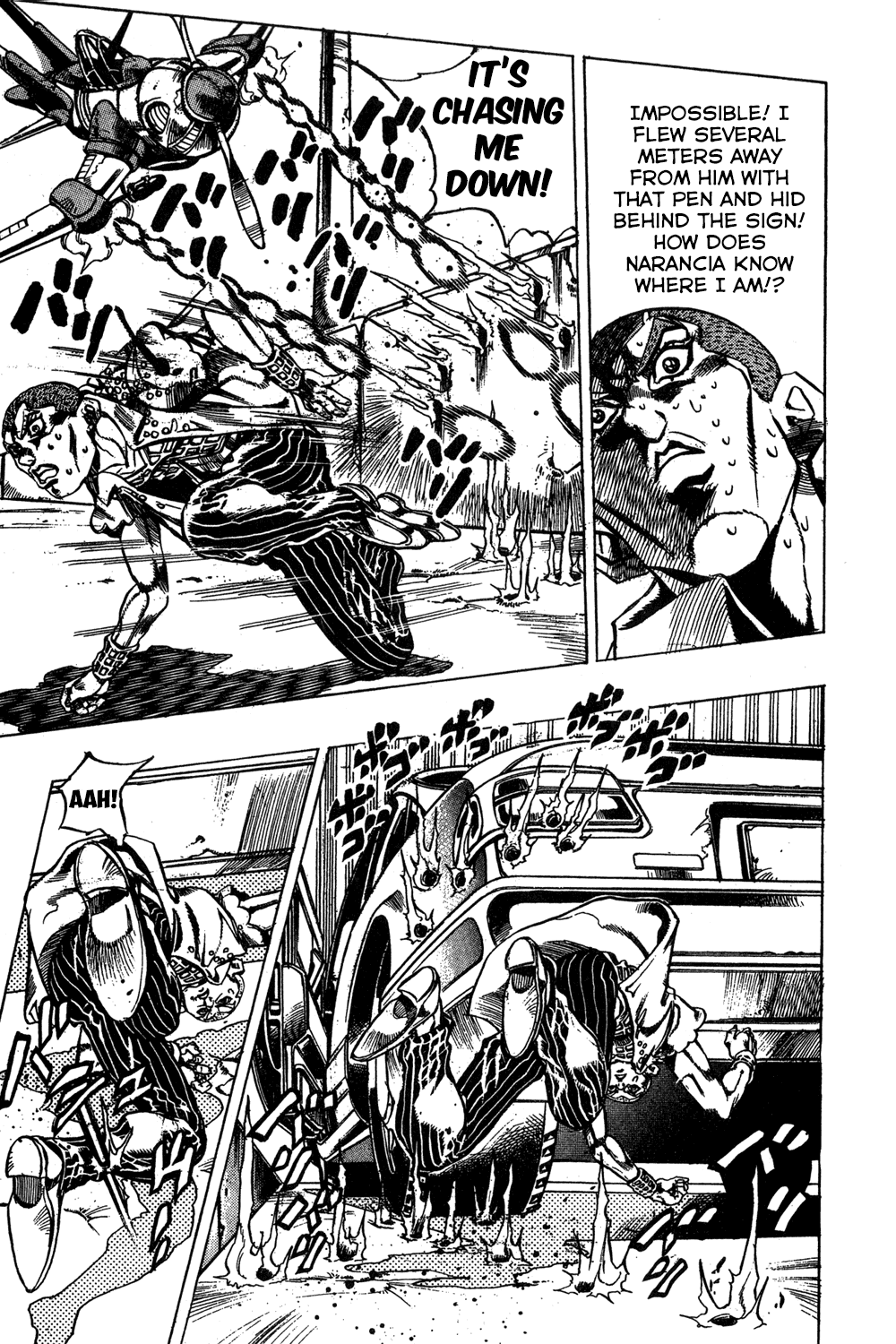 Jojo's Bizarre Adventure Part 5 - Vento Aureo - Vol.5 Chapter 34: Narancia's Aerosmith Part 4