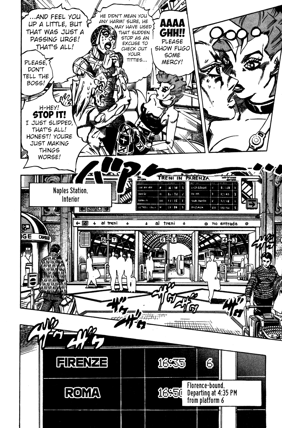 Jojo's Bizarre Adventure Part 5 - Vento Aureo - Vol.6 Chapter 47: The Firenze-Bound Super Express Part 1