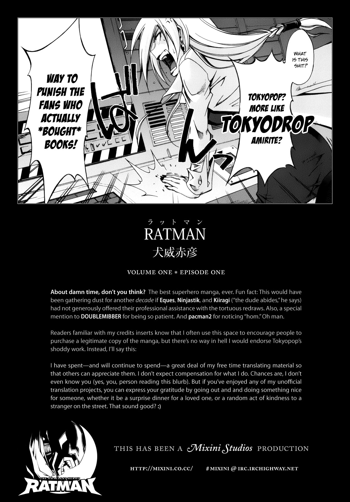 Ratman - Vol.1 Chapter 1 : The Birth Of Smallest Hero