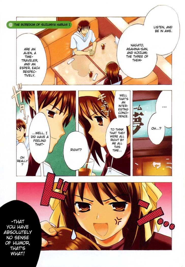 Suzumiya Haruhi No Yuuutsu - Vol.3 Chapter 10 : The Boredom Of Suzumiya Haruhi I