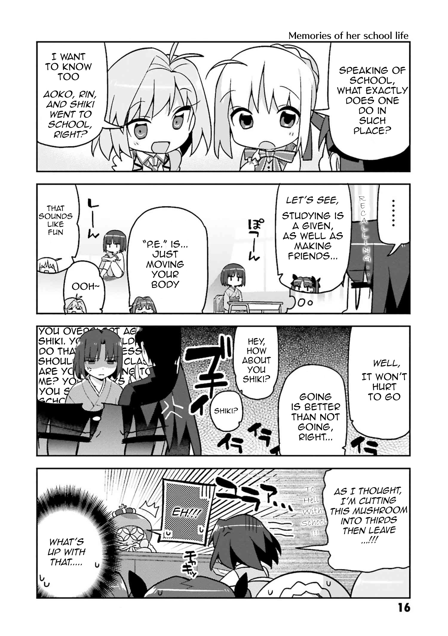 Type-Moon Gakuen - Chibi Chuki! - Chapter 1: 1St Period: Starting Bell