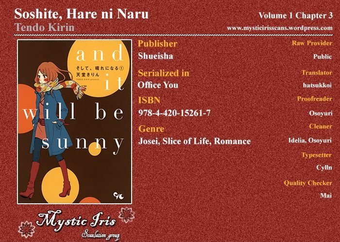 Soshite, Hare Ni Naru - Vol.1 Chapter 3