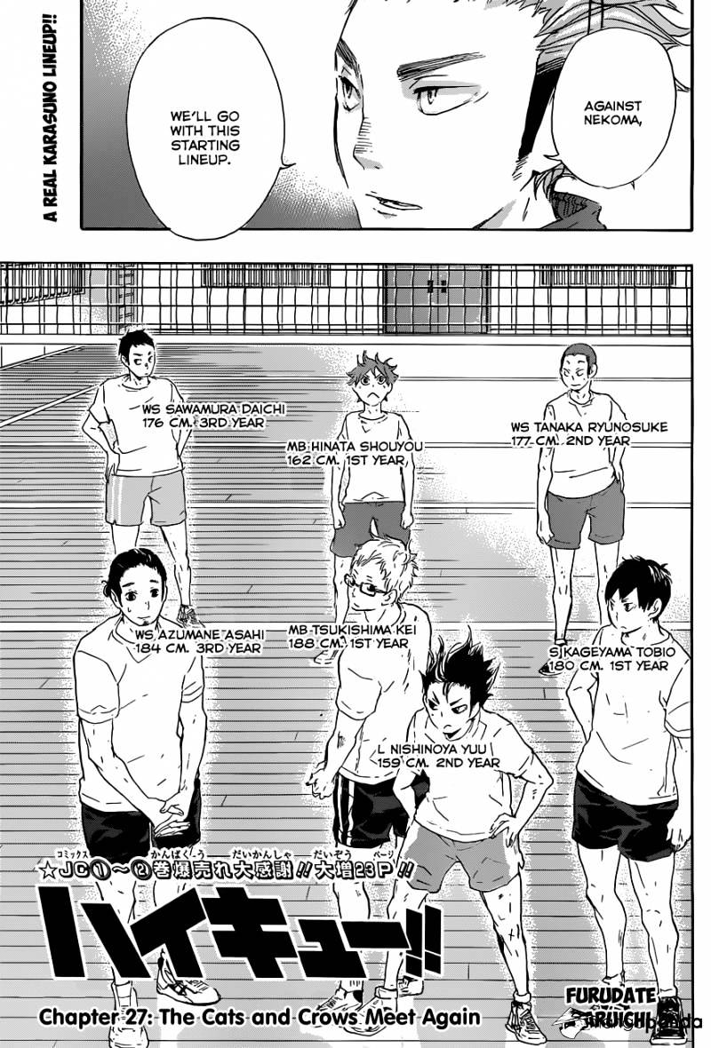 Haikyuu!! - Chapter 27 : The Cat And Crows Meet Again