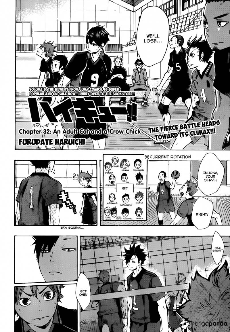 Haikyuu!! - Chapter 32 : An Adult Cat And A Crow Chick