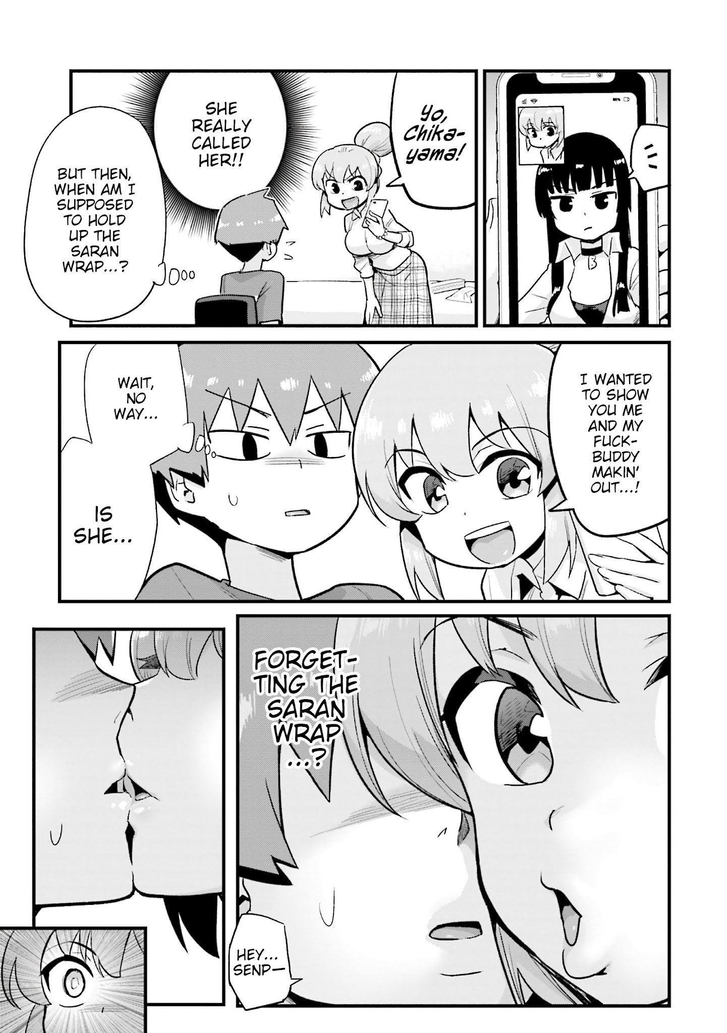 Uso-Bitch Senpai - Chapter 13: Senpai & The Saran Wrap Kiss