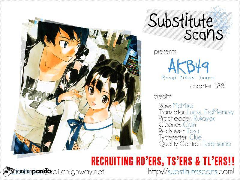 Akb49 - Renai Kinshi Jourei - Chapter 188 : Its Floriography Is ‘Full Of Lies