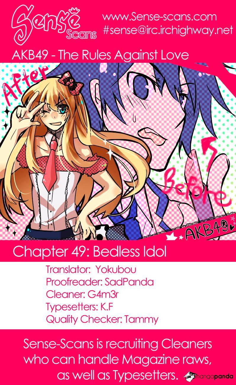 Akb49 - Renai Kinshi Jourei - Chapter 49 : Bedles Idol