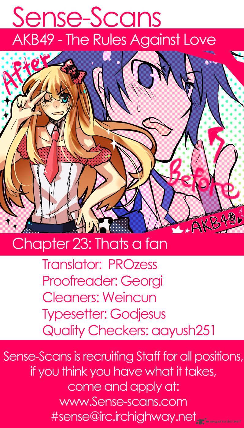 Akb49 - Renai Kinshi Jourei - Chapter 23 : That S A Fan