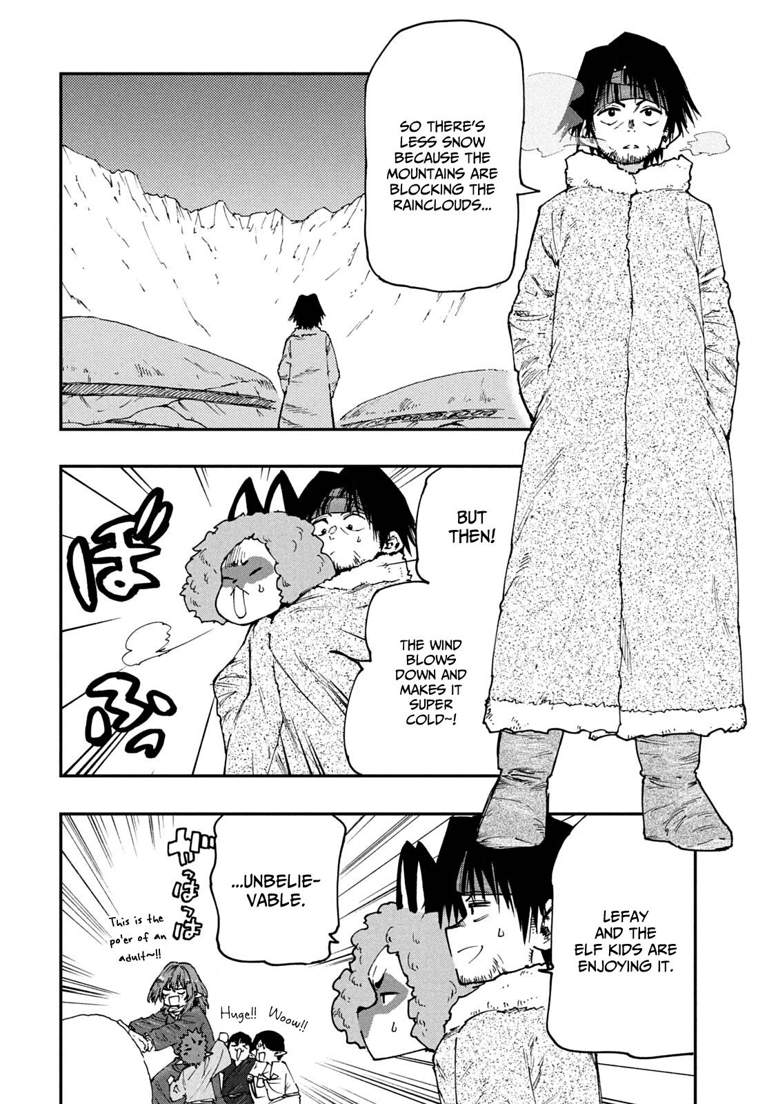 Mazumeshi Elf To Youbokugurashi - Chapter 58: Kids And Snowmen