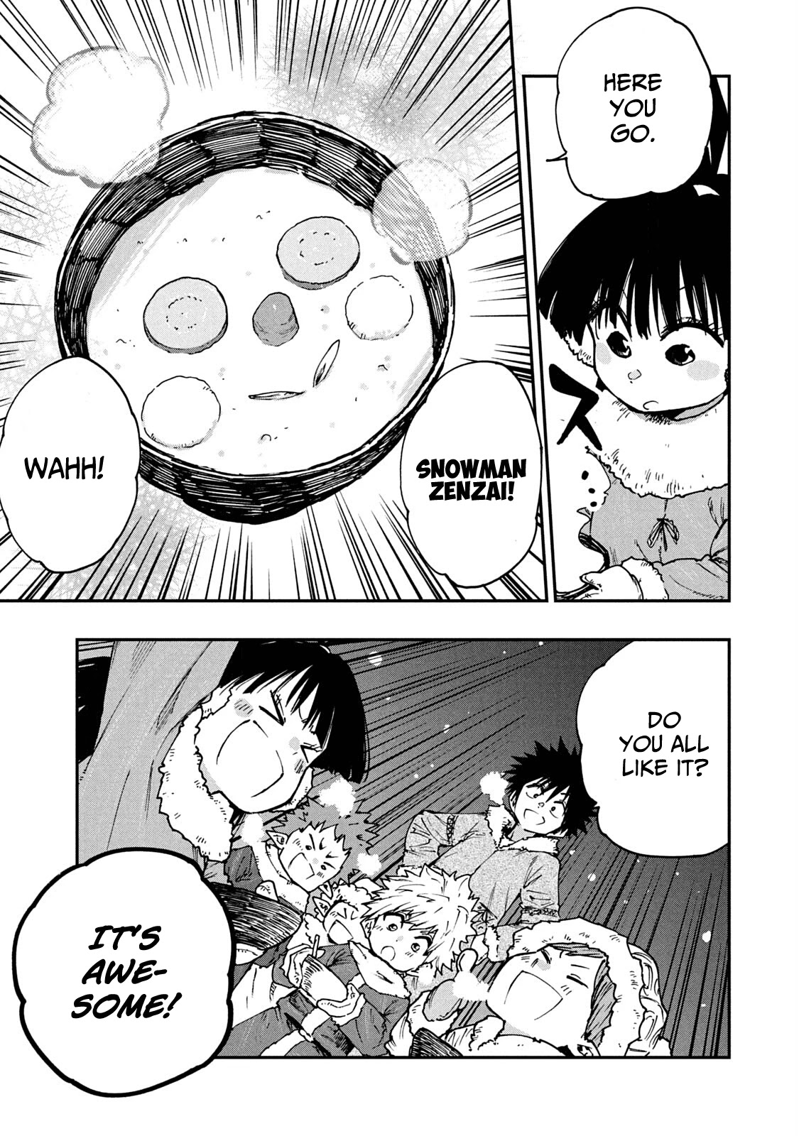 Mazumeshi Elf To Youbokugurashi - Chapter 58: Kids And Snowmen