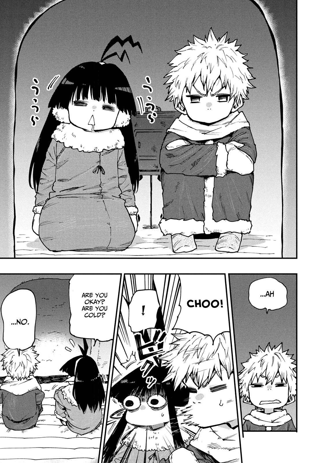 Mazumeshi Elf To Youbokugurashi - Chapter 58: Kids And Snowmen