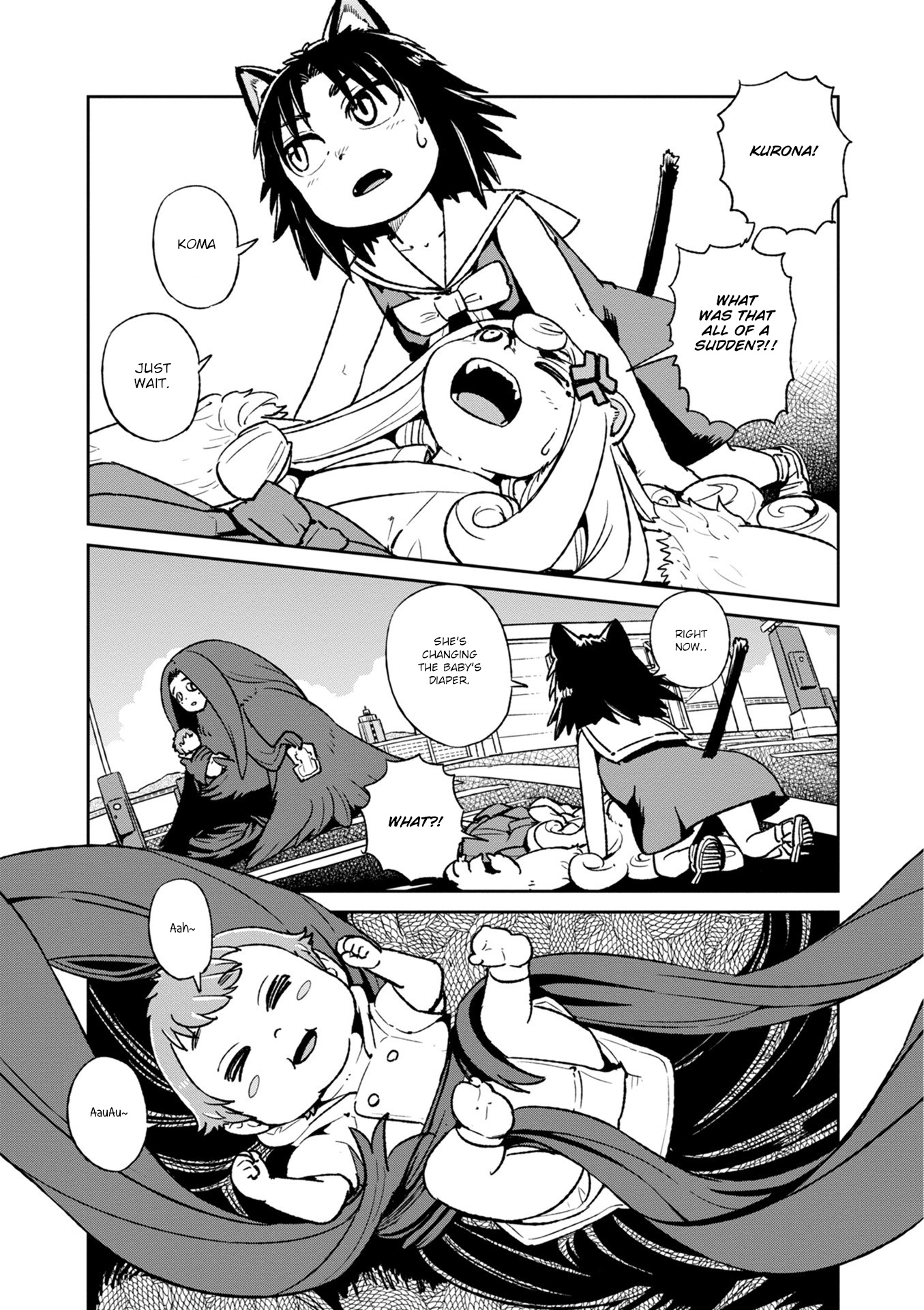 Neko Musume Michikusa Nikki - Chapter 117: Passing The Time With Human Figures At A Secluded Rooftop Parking Lot