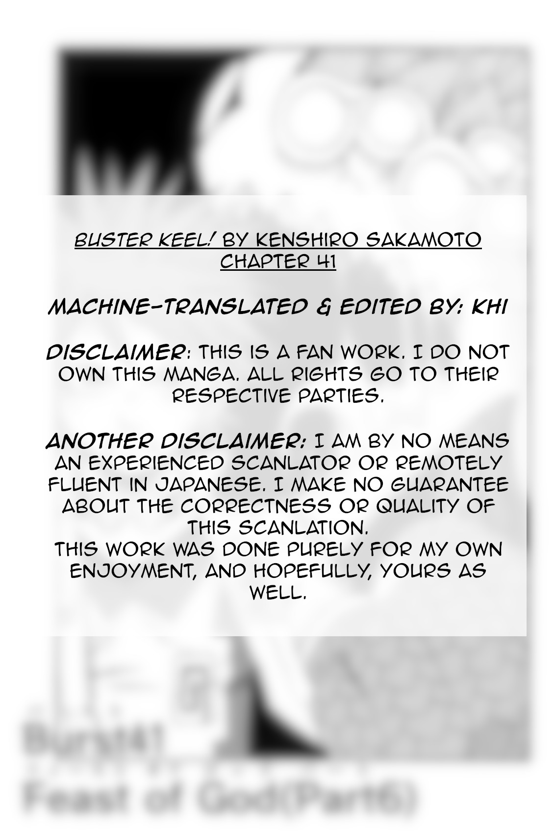 Buster Keel! - Chapter 41: Feast Of God (Part 6)