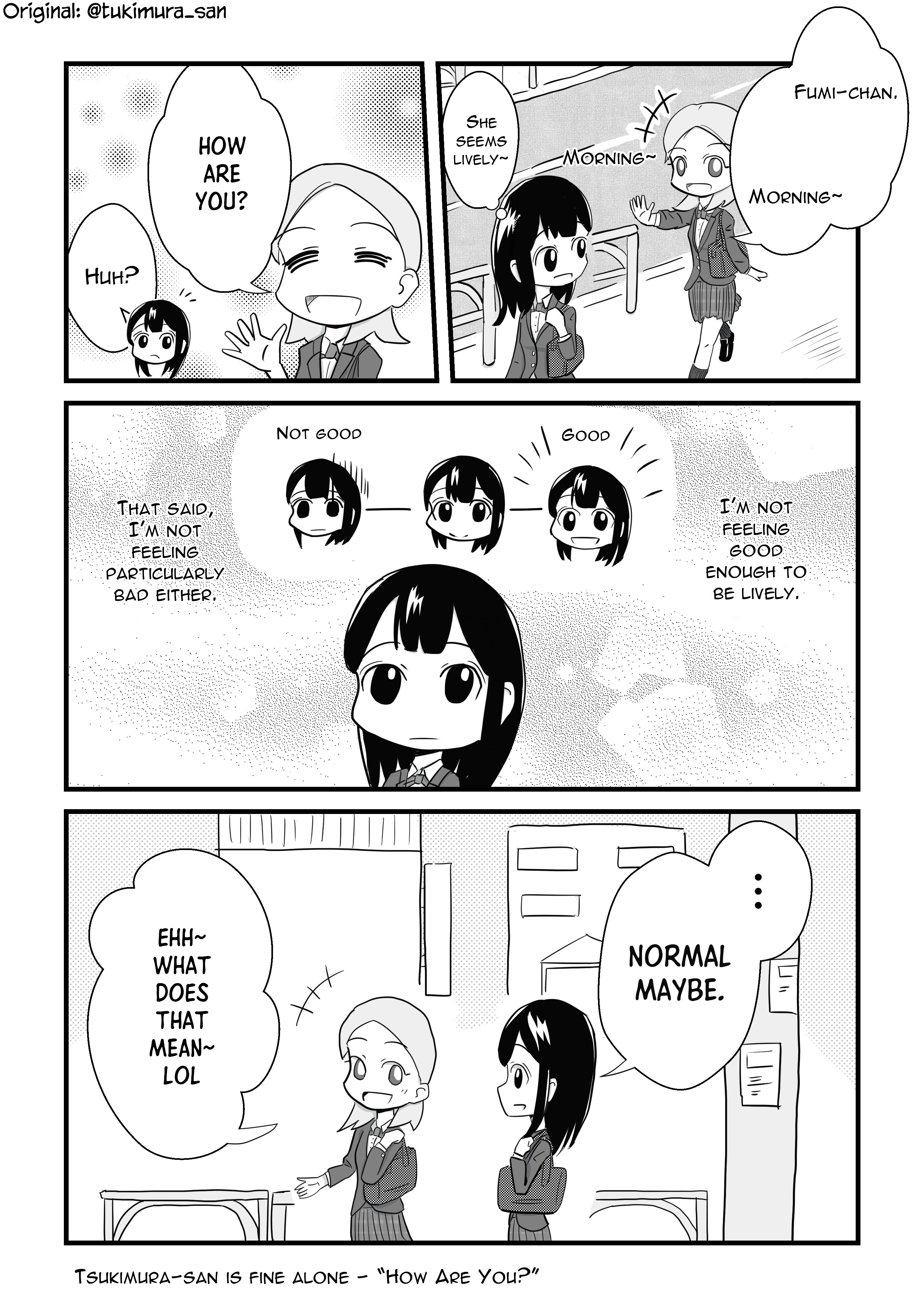 Tsukimura-San Wa Hitori Ga Ii - Chapter 33: How Are You?