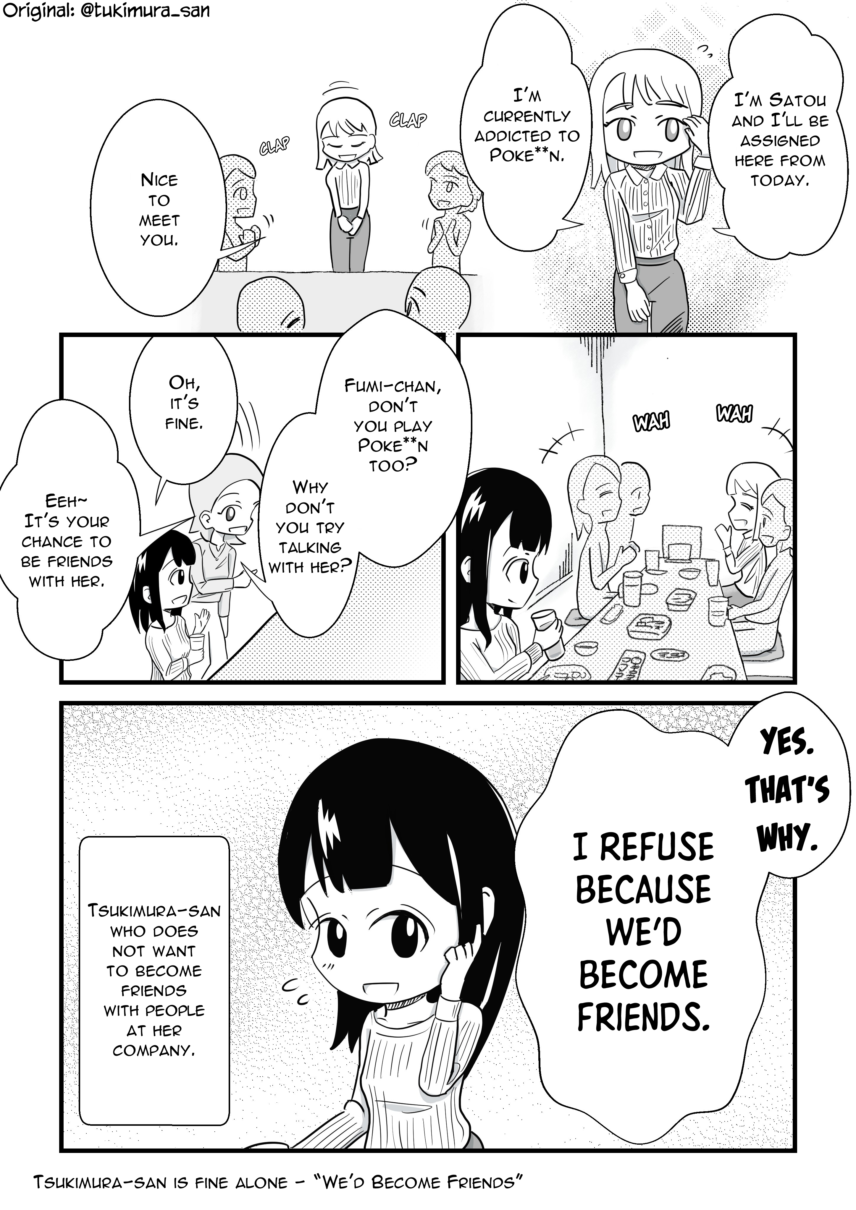 Tsukimura-San Wa Hitori Ga Ii - Chapter 35: We'd Become Friends