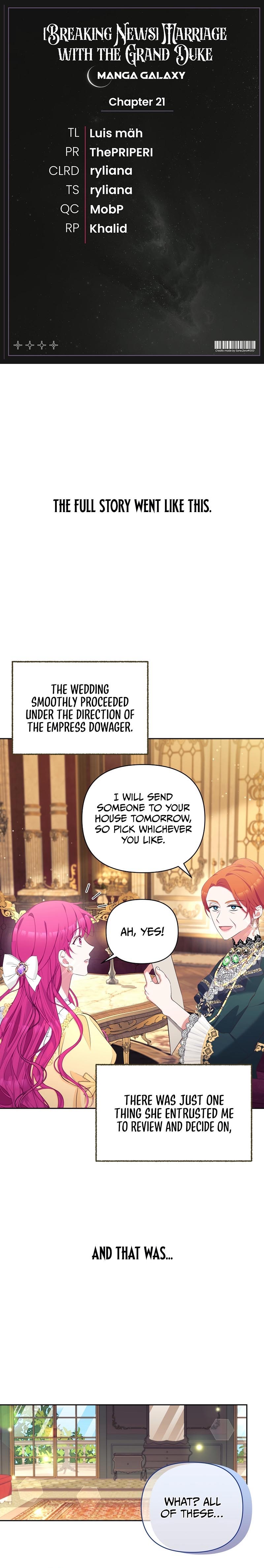 [Breaking News] Marriage With The Grand Duke - Chapter 21