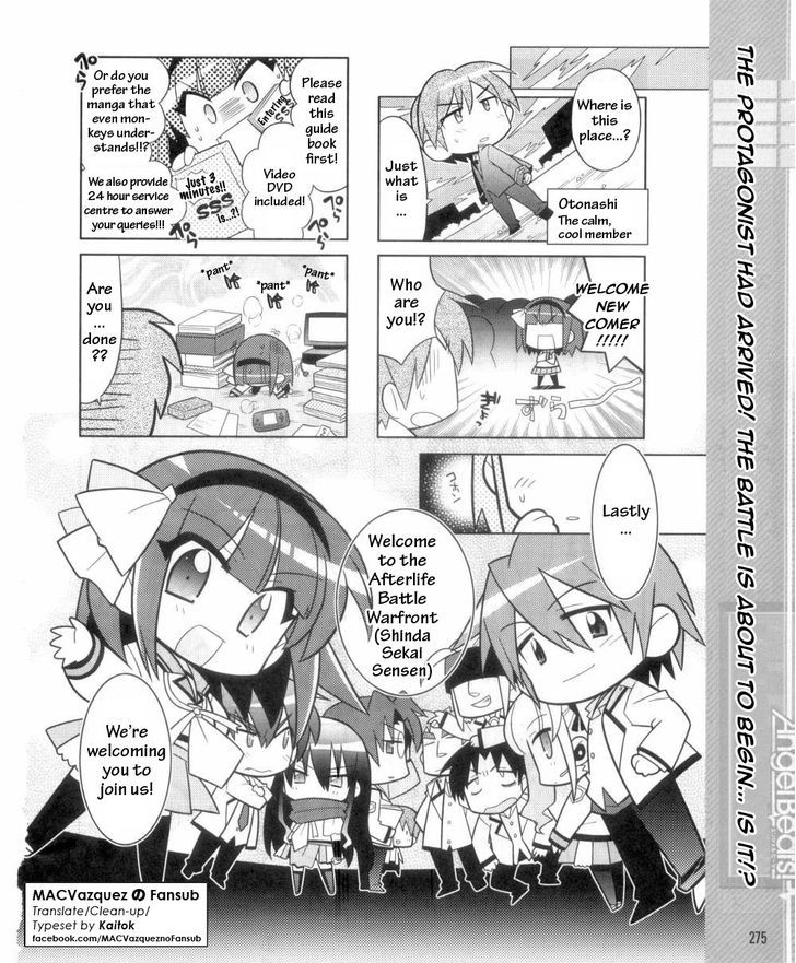 Angel Beats! The 4-Koma - Bokura No Sensen Koushinkyoku - Vol.1 Chapter 1 : Welcome To Sss!