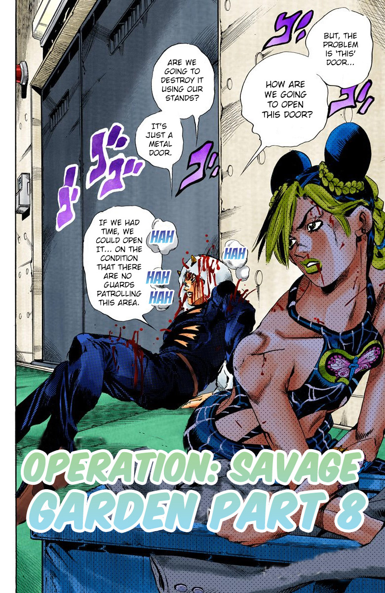 Jojo's Bizarre Adventure Part 6 - Stone Ocean - Vol.6 Chapter 47: Operation Savage Garden Part 8