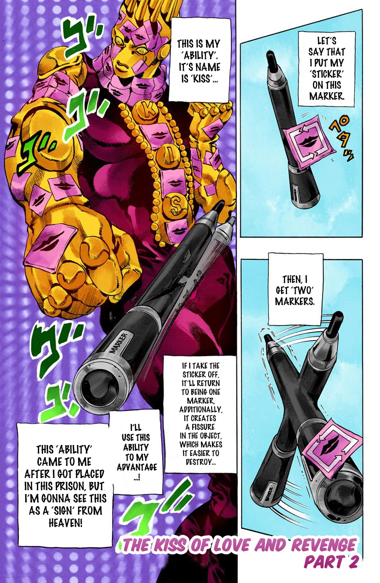 Jojo's Bizarre Adventure Part 6 - Stone Ocean - Vol.6 Chapter 52: The Kiss Of Love And Revenge Part 2