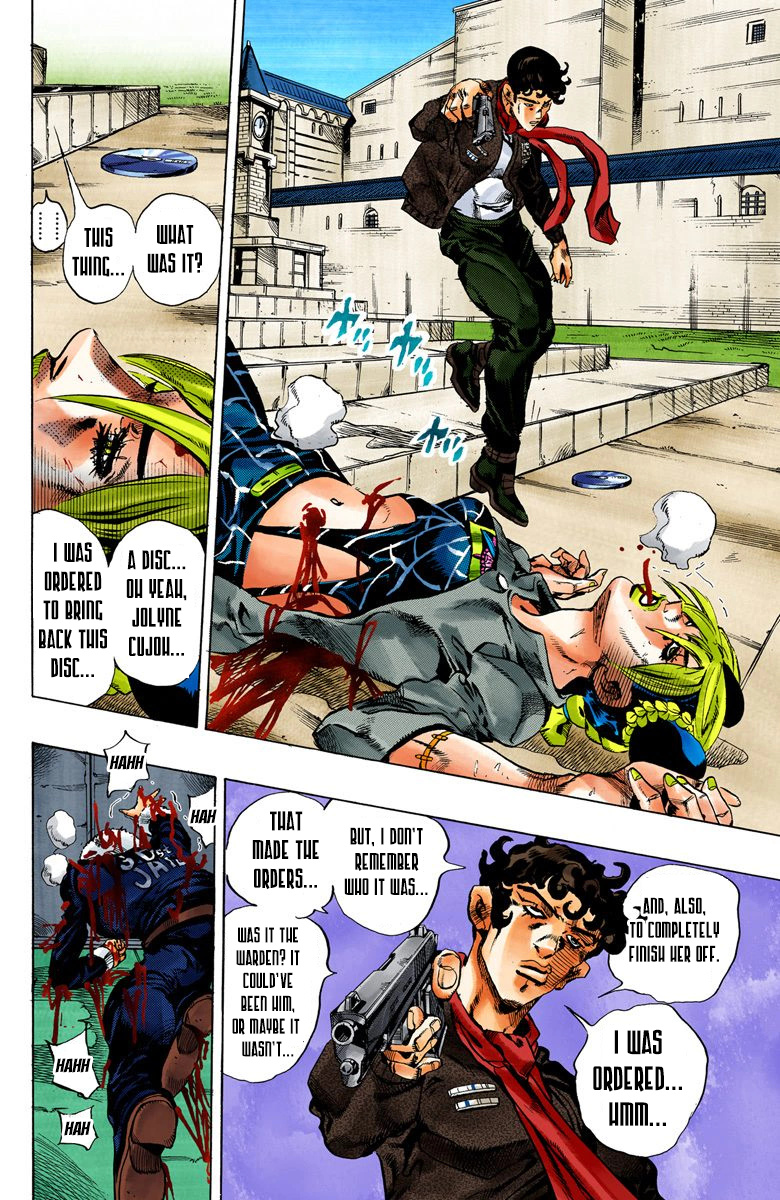 Jojo's Bizarre Adventure Part 6 - Stone Ocean - Vol.6 Chapter 48: Heavy Rainfall Warning Activated Part 1