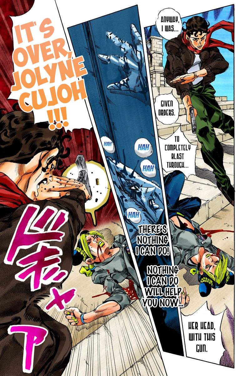 Jojo's Bizarre Adventure Part 6 - Stone Ocean - Vol.6 Chapter 48: Heavy Rainfall Warning Activated Part 1