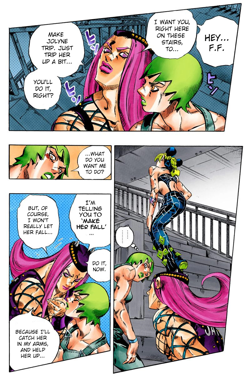 Jojo's Bizarre Adventure Part 6 - Stone Ocean - Vol.9 Chapter 76: A Green Birth Part 1