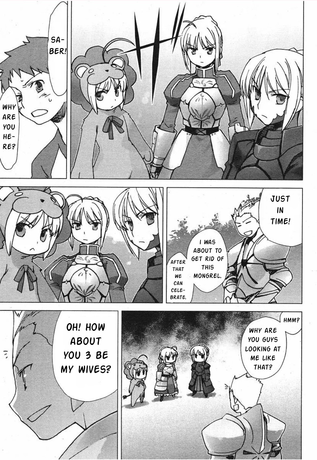 Fate/Tiger Colosseum Upper - Chapter 1: 3 Sabers?!