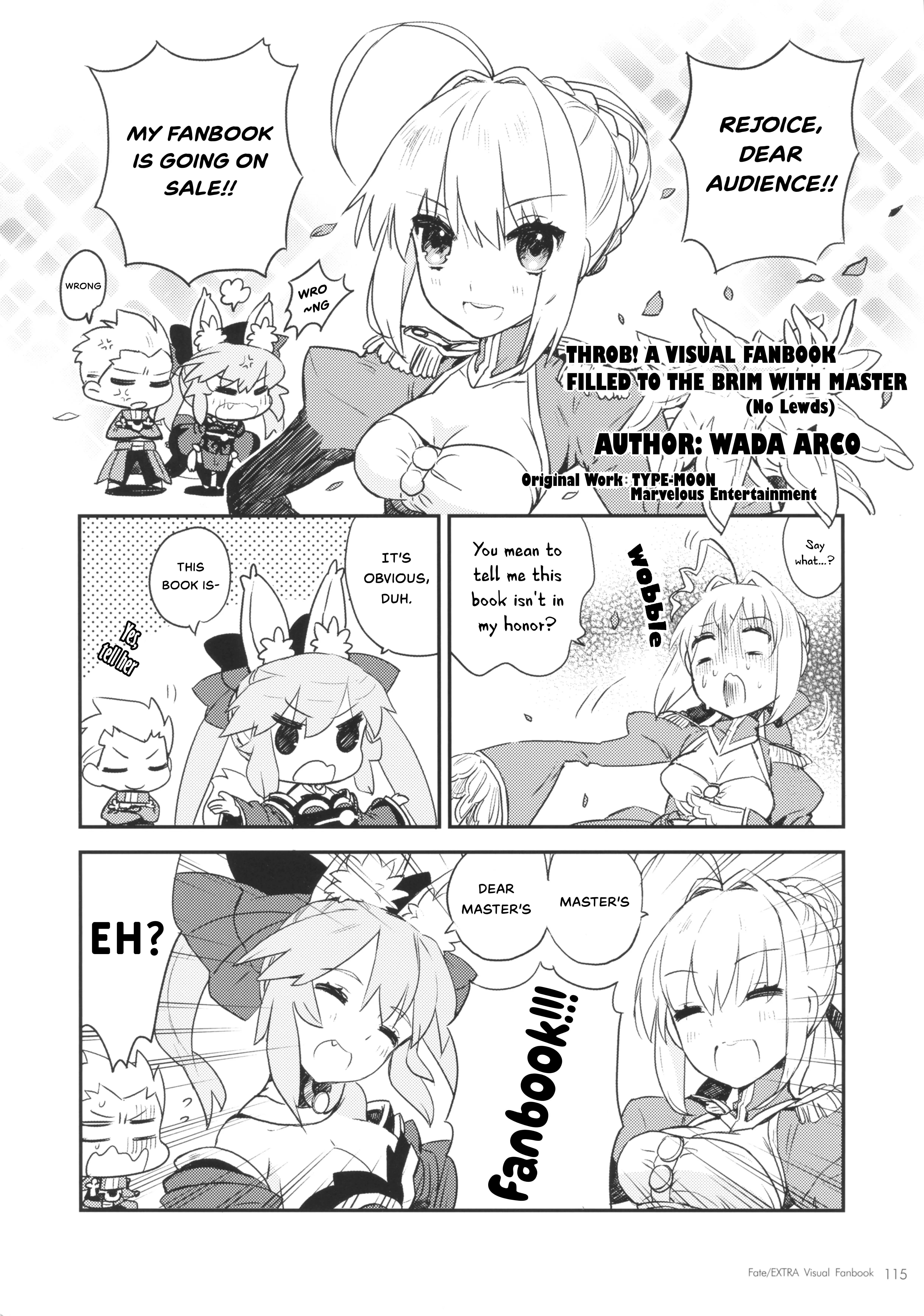 Fate/Extra Visual Fanbook - Vol.1 Chapter 1: Throb! A Visual Fanbook Filled To The Brim With Master (No Lewds)