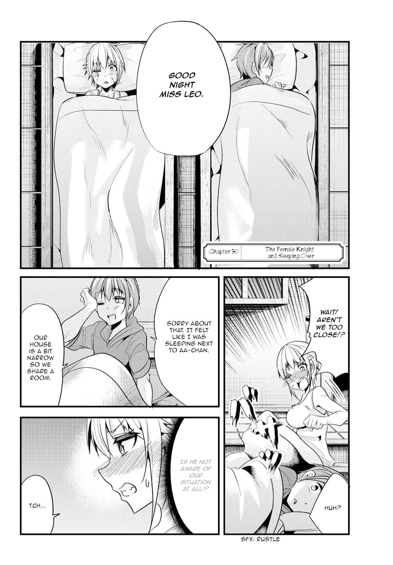 A Story About Treating A Female Knight Who Has Never Been Treated As A Woman As A Woman - Chapter 30: The Female Knight And Sleeping Over