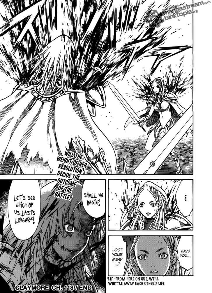 Claymore - Vol.21 Chapter 118 : The Staff's Life Or Death Struggle