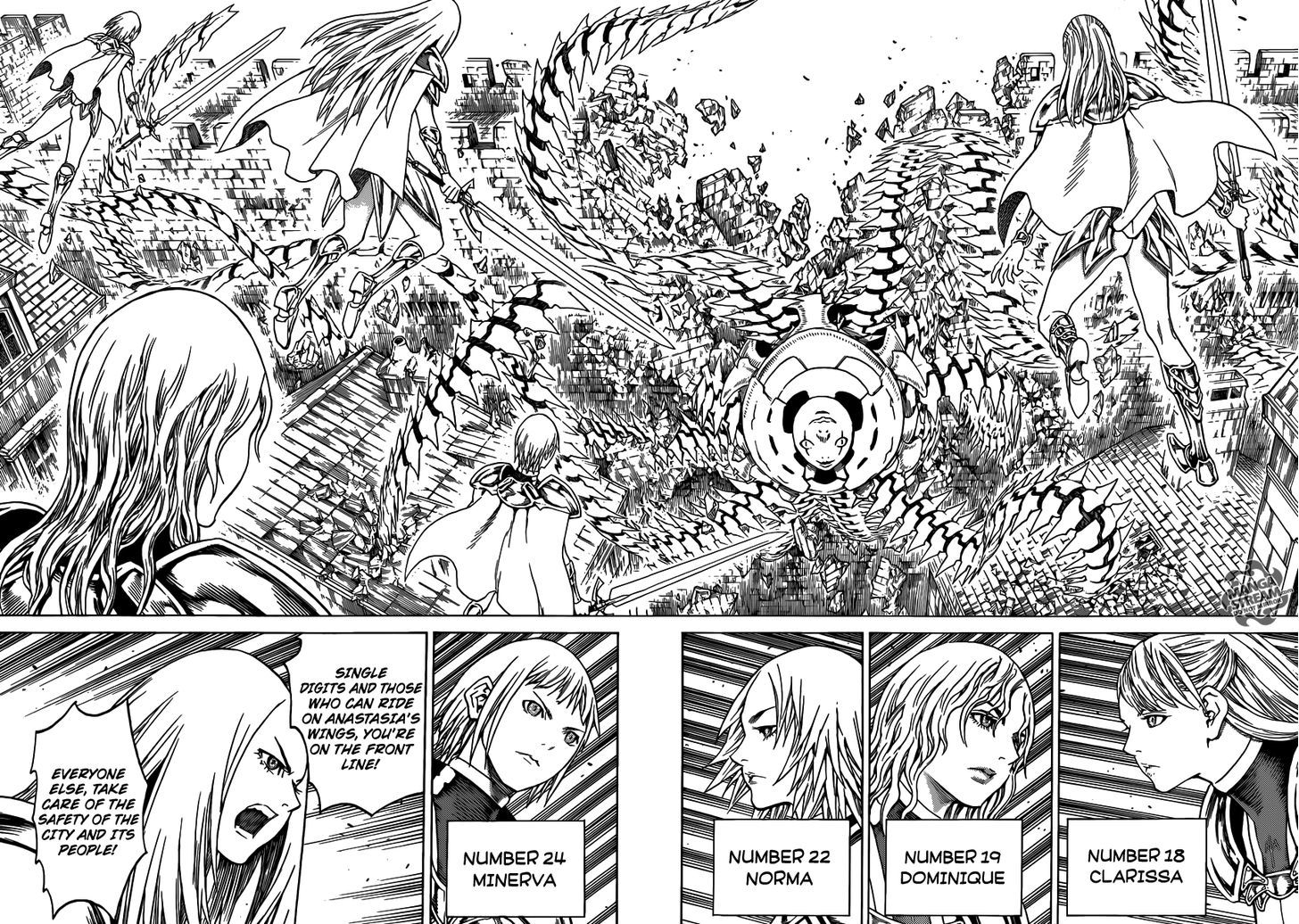 Claymore - Vol.24 Chapter 139 : The Destruction Of The Holy City