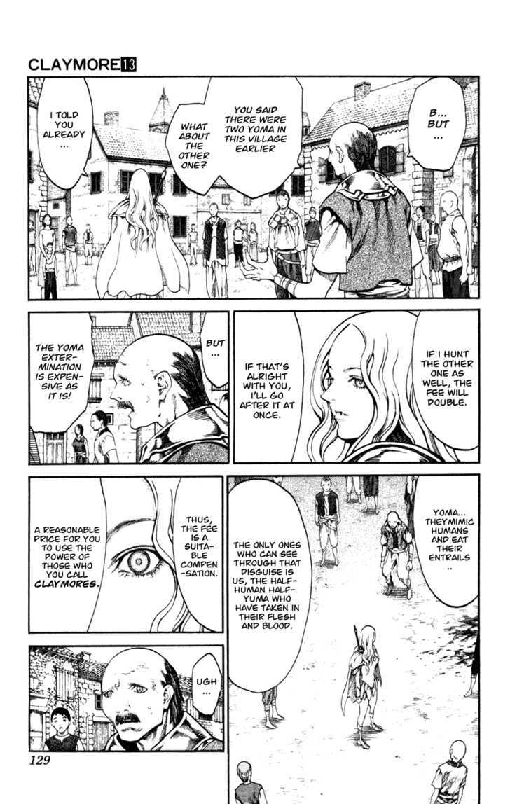 Claymore - Vol.13 Chapter 73.1 : [Extra Scene 1] A Warrior's Pride