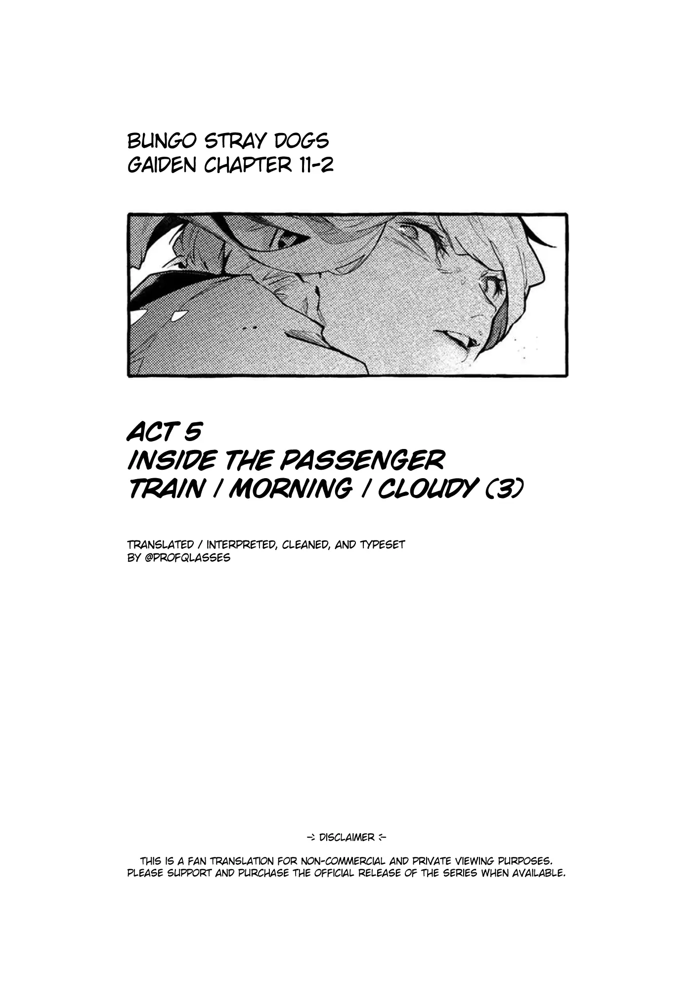 Bungou Stray Dogs Gaiden: Ayatsuji Yukito Vs. Kyougoku Natsuhiko - Chapter 11.2: Act 5: Inside The Passenger Train / Morning / Cloudy ③