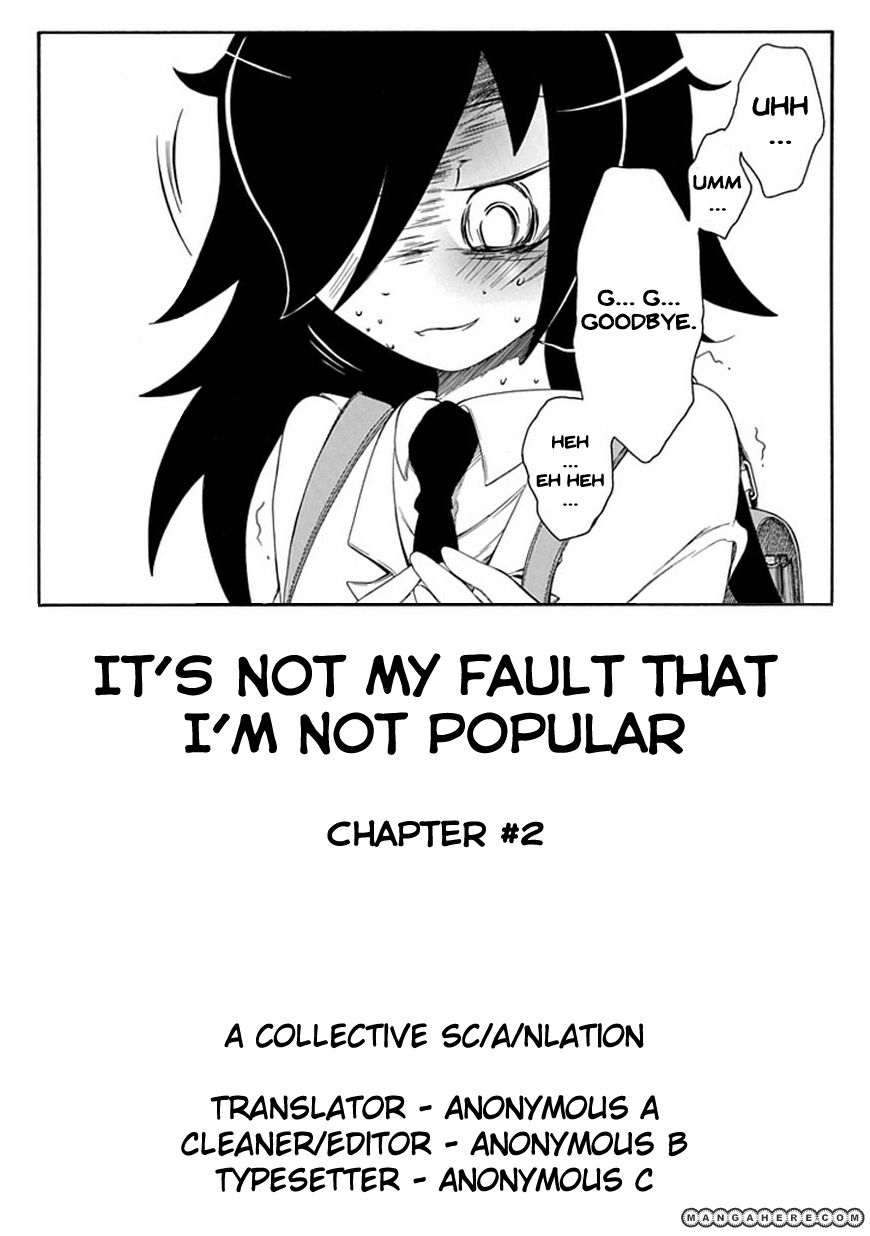 It's Not My Fault That I'm Not Popular! - Vol.1 Chapter 2: Because I'm Not Popular, I'll Be A Little Shy