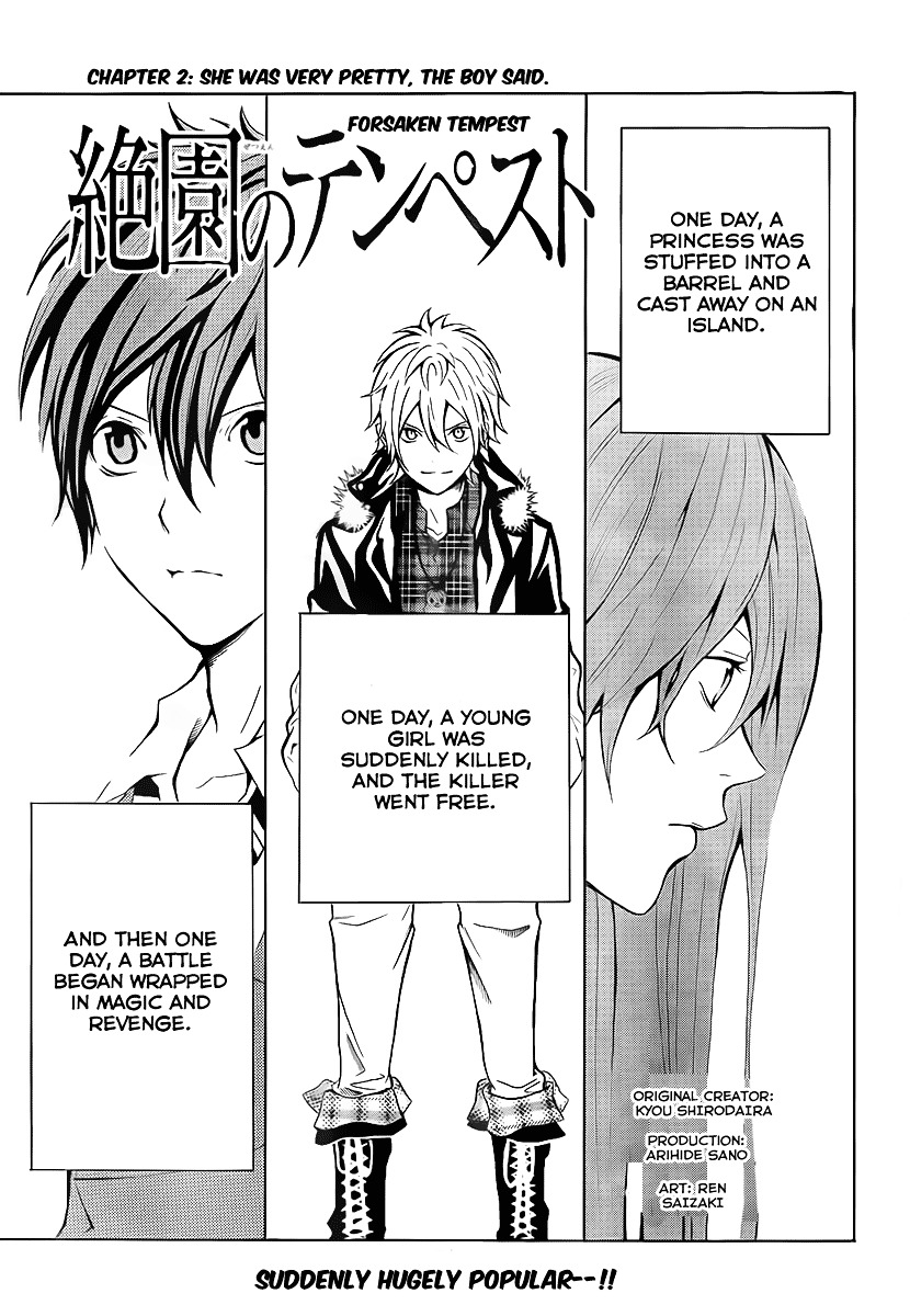 Zetsuen No Tempest - Vol.1 Chapter 2 : She Was Very Pretty, The Boy Said