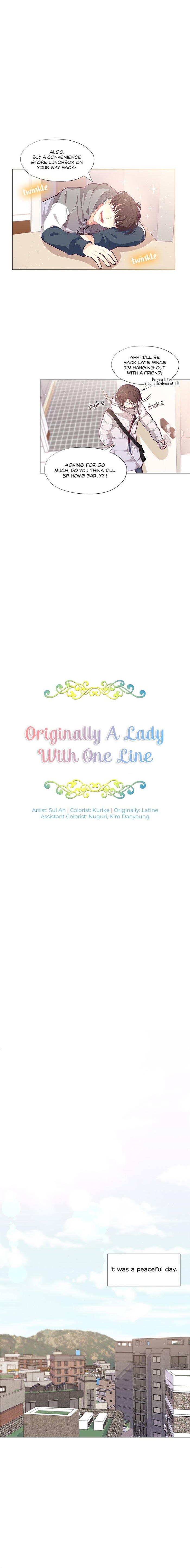 Originally A Lady With One Line - Chapter 1