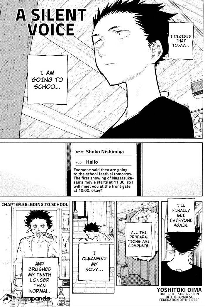 Koe No Katachi - Chapter 56 : Going To School