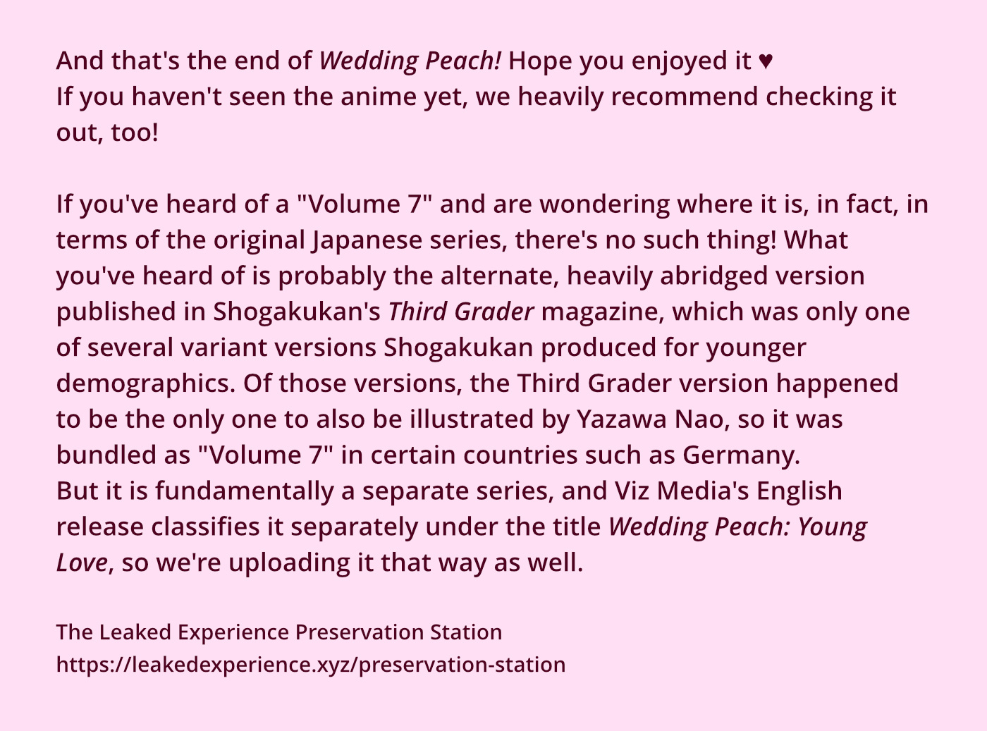 Wedding Peach - Vol.6 Chapter 26.2: Special Bonus Story