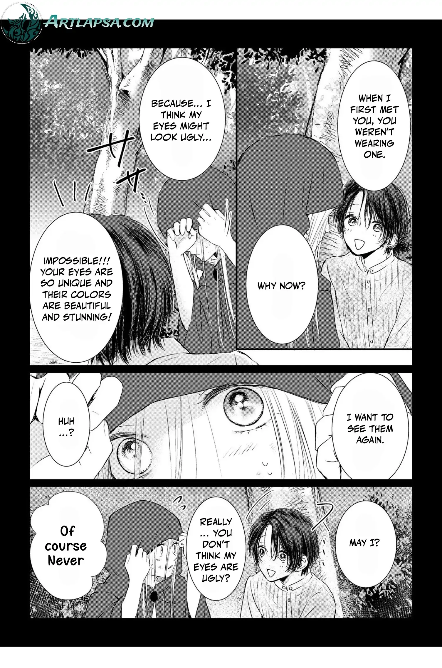 ‏hiding your eyes is such a shame you are incredibly beautiful - Chapter 8