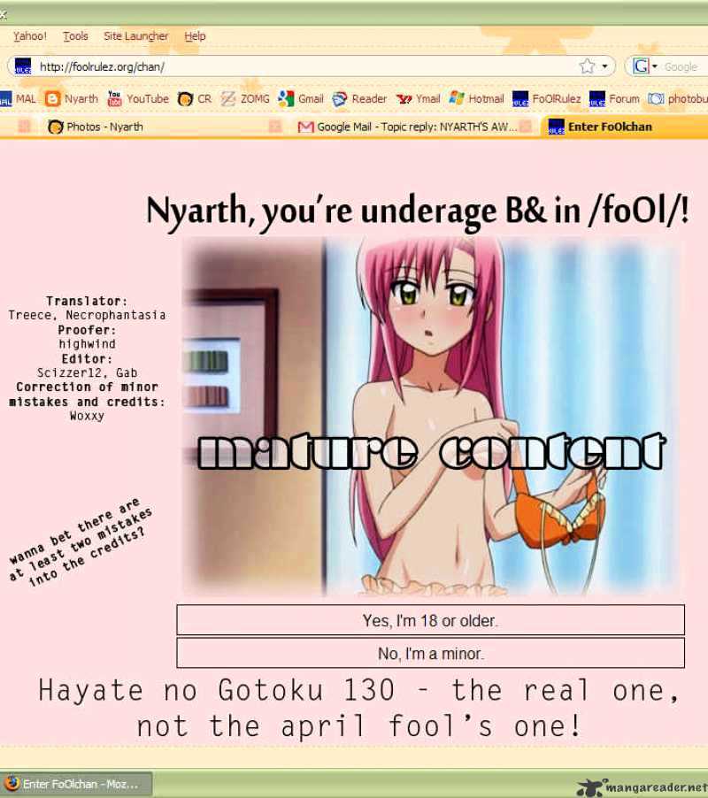 Hayate No Gotoku! - Chapter 130 : The Determination To Live Is Stronger Than Anything