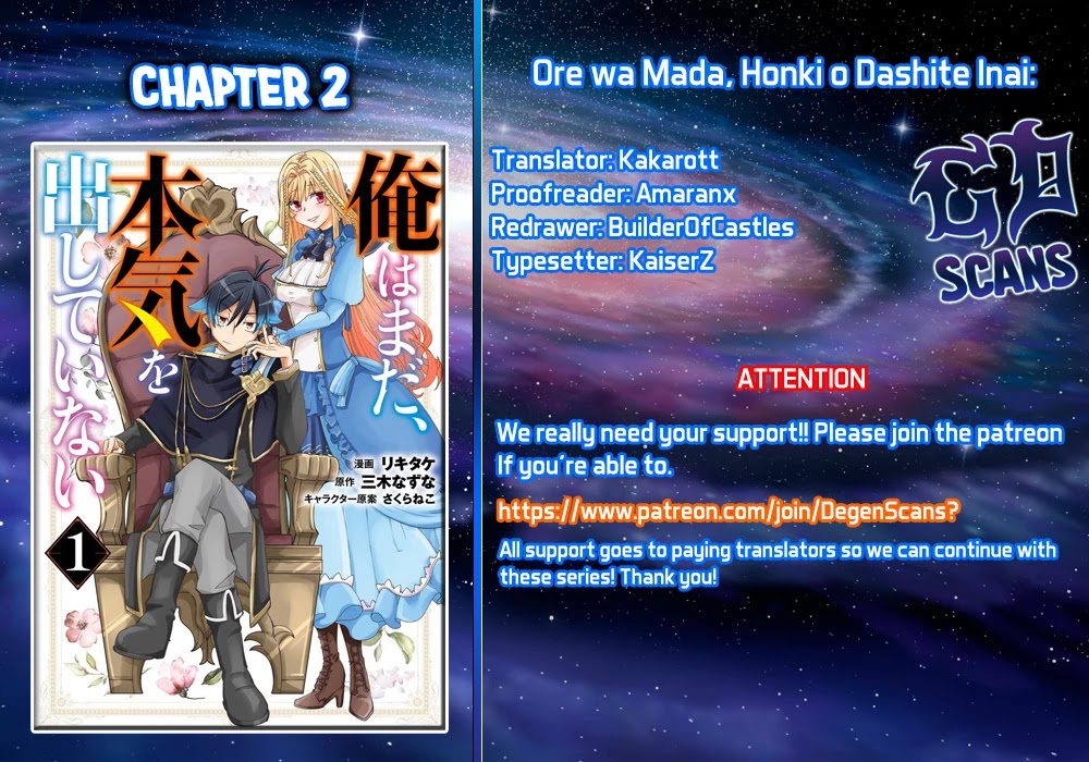 Ore Wa Mada, Honki O Dashite Inai - Chapter 2: See Through The Conspiracy