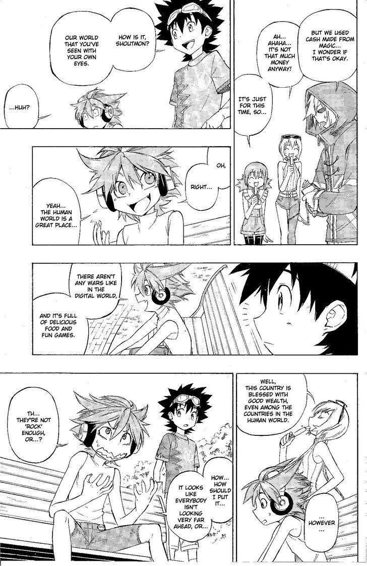 Digimon Cross Wars - Vol.1 Chapter 12 : Xross Shape!! Enjoyment In The Human World!?