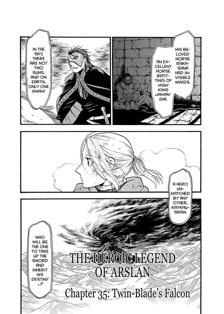 Arslan Senki (Arakawa Hiromu) - Chapter 35 : Twin-Blade's Falcon