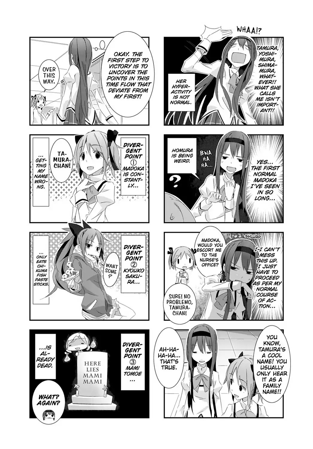 Puella Magi Homura Tamura ~Parallel Worlds Do Not Remain Parallel Forever~ - Chapter 4: Vol.1 Episode 4: "Look-Alike" Time Flow