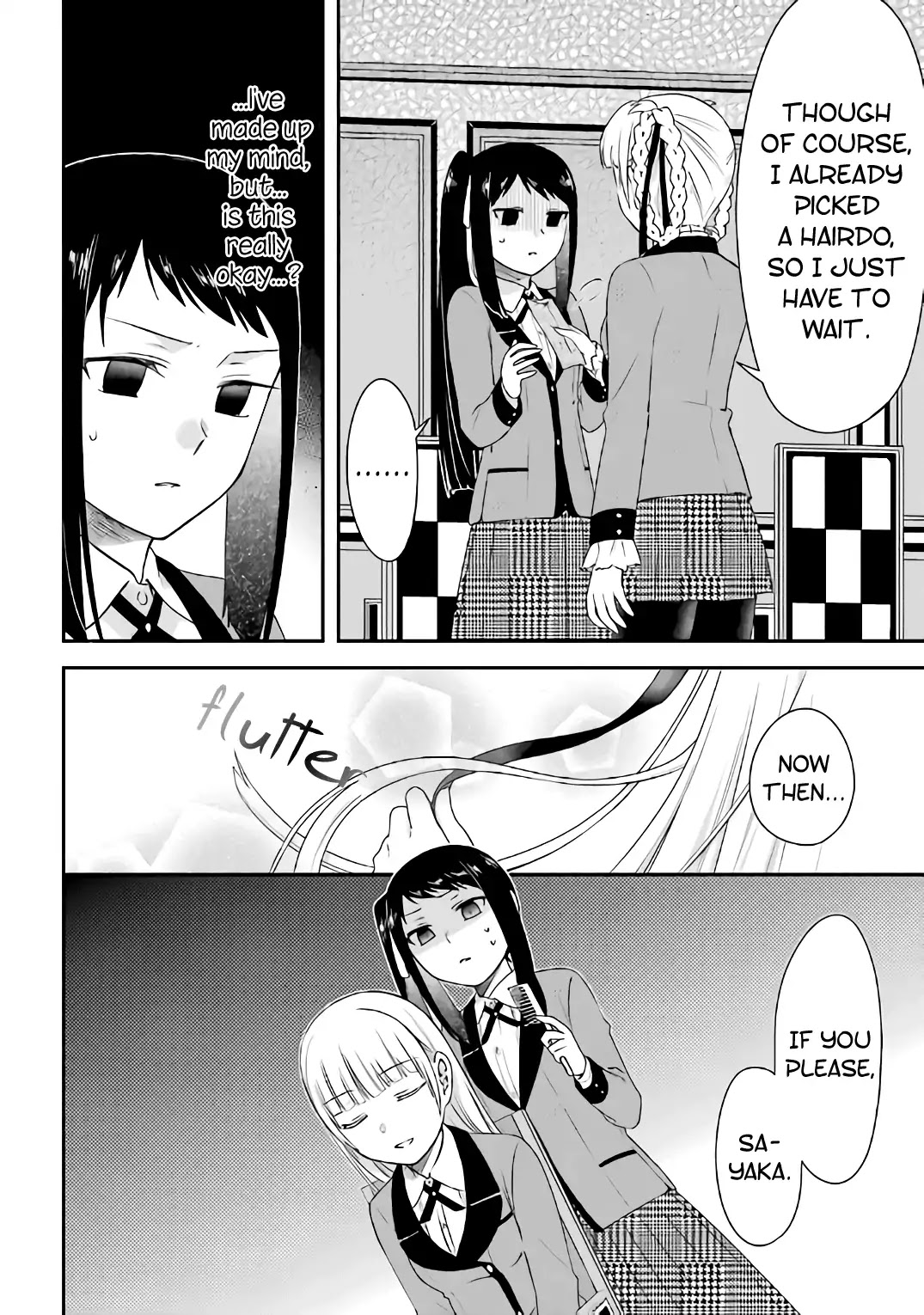 Kakegurui - Yorozu: Official Comic Anthology - Chapter 5: Kirari And Sayaka's Heart Thumping Hair Catalog (Asuka Takana)