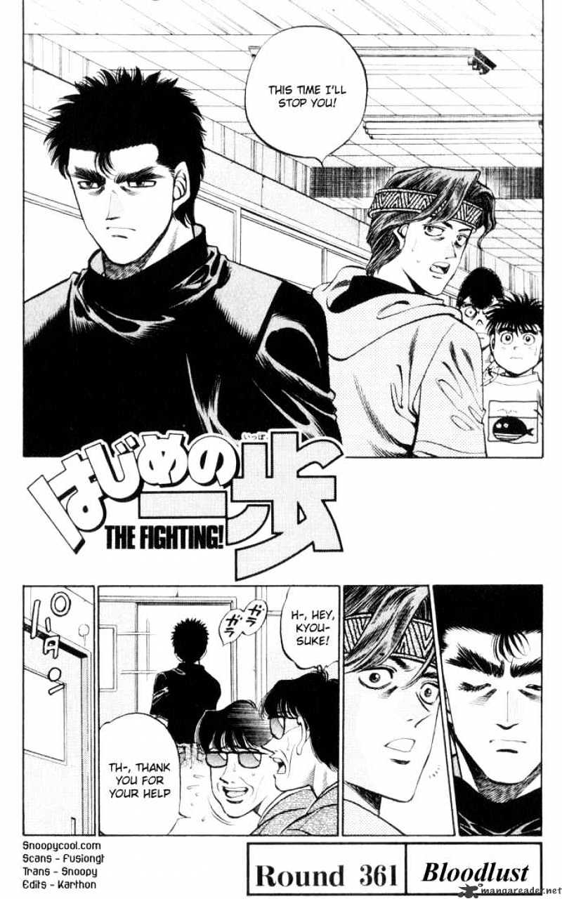 Hajime No Ippo - Chapter 361 : Bloodlust